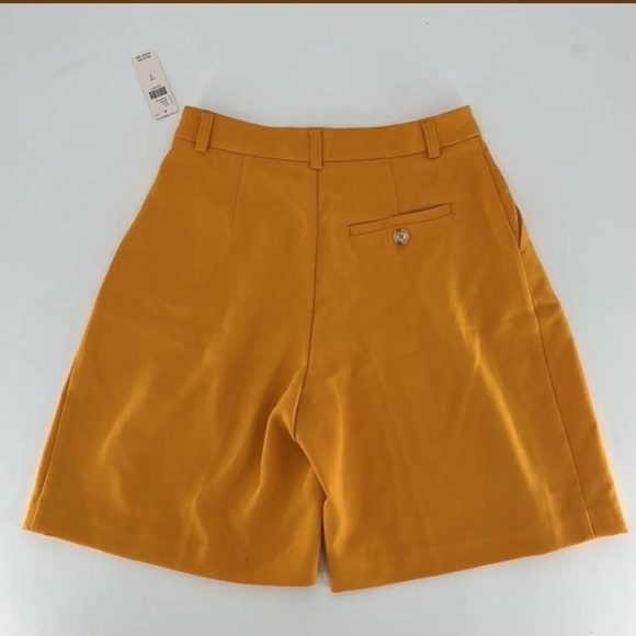 Anthropologie Maeve Women's Orange Dot Pleated Casual Shorts Size 2 - Picture 6 of 10